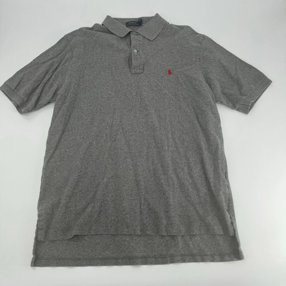 Polo Ralph Lauren Gray Short‎ Sleeve Tall/Long Polo Shirt Men's